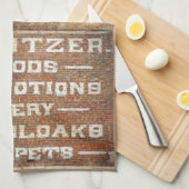 色彩の鮮やかWall Old Store Sign キッチンタオル (四つ折り)