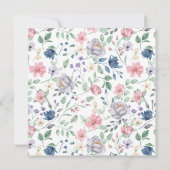 色彩の鮮やかWhimsyフローラブライダルシャワー招待 招待状 (裏面)