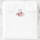 色彩の鮮やかWildflowers封筒アドレスシール ラウンドシール (バッグ)