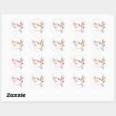 色彩の鮮やかWildflowers Thank You Sticker ラウンドシール (シート)