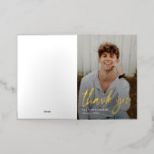 色彩の鮮やかWordFoil卒業サンキューカード 箔グリーティングカード (外側レイダウン)