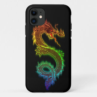 色彩東のドラゴン(黒) iPhone 11 ケース