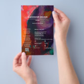 色彩瞑想 | アブストラクト水彩アート チラシ (ハンドル)