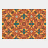 色彩華美が入った防峰の民俗自然模様 ラッピングペーパーシート (正面3)