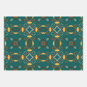 色彩華美が入った防峰の民俗自然模様 ラッピングペーパーシート (正面2)