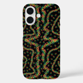 色彩豊かなスーラ様式の点描主義パターン iPhone 16ケース