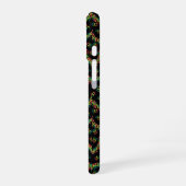 色彩豊かなスーラ様式の点描主義パターン iPhone 16ケース (左側面)