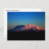 色彩豊かなセントヘレンズ山の夕焼け ポストカード (正面/裏面)