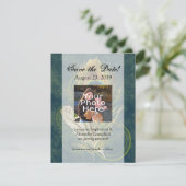 色彩豊かなピーコックの結婚式　保存の日 セーブザデート (スタンド正面)