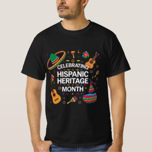 色彩豊かなフェスティバルでヒスパニック系アメリカ人の文化遺産月間を祝おう Tシャツ