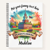 色彩豊かなペンシルバニアの歴史的シ鮮やかーン ノートブック (正面)