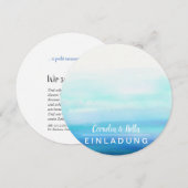 色彩豊かなロマンティックパステル招待状 招待状 (正面/裏面)