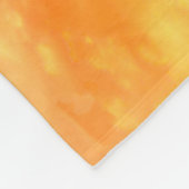 色彩豊かな夕焼け：燃えるような空の黄昏。 フリースブランケット (角)