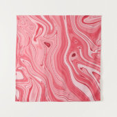 色彩豊かな絵のしぶき、赤い大理石のインクのしみ タペストリー (正面(横))