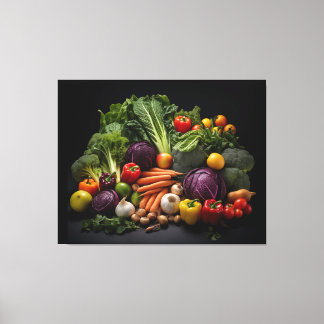 色彩豊かな野菜フォトリアリスティックDigita キャンバスプリント