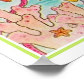 色彩豊図解入りの、写真付きのかな島プリント ポスター (角)