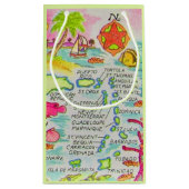 色彩豊図解入りの、写真付きのかな島抱き枕 スモールペーパーバッグ (裏面)