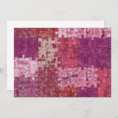 色彩 テクスチャ パズル ご招待 招待状 (正面/裏面)