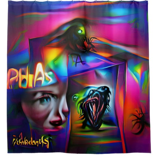 色恐怖症 シャワーカーテン (正面)