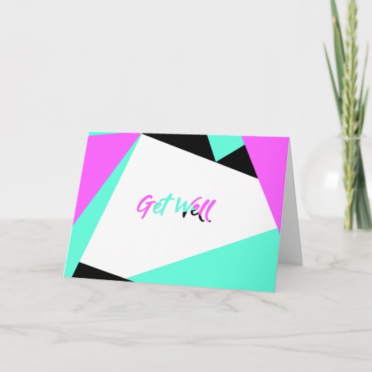 色抜きカードの取得 | ブラックティール（緑がかった色）ピンク カード (正面)