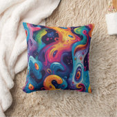 色抽象芸術 クッション (ブランケット)