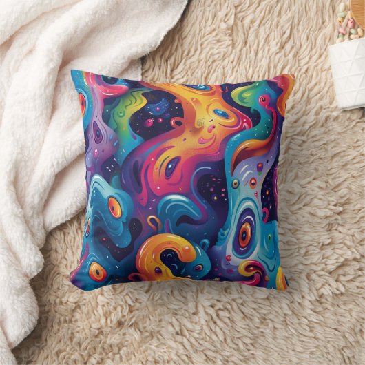 色抽象芸術 クッション (ブランケット)