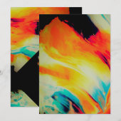 色抽象芸術 サンキューカード (正面/裏面)