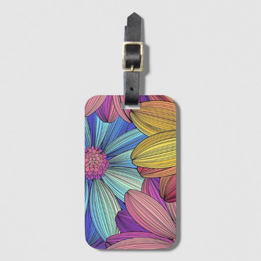 「色数々のあまわり」アクリル製ラゲージタグ ラゲッジタグ (正面縦)