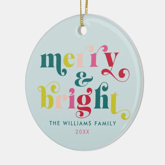 色数々のと明モダンるいクリスマス・チェラ セラミックオーナメント (左)