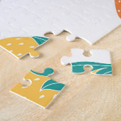 色数々ののイチゴ：ヴィンテージ果実模様。 ジグソーパズル (側面)