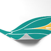 色数々ののイチゴ：ヴィンテージ果実模様。 ポスター (角)