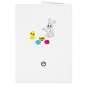 色数々ののイースターエッグ&バニー誕生日 (裏面)