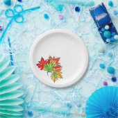 色数々ののカエデ葉ラ ペーパープレート (パーティー)