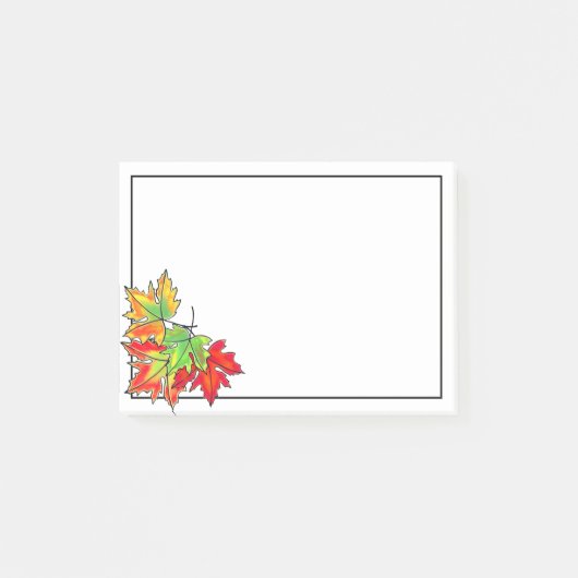 色数々ののカエデ葉ラ ポストイット (正面)