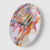 色数々ののガ吹ラス ラージ壁時計 (傾斜)