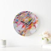 色数々ののガ吹ラス ラージ壁時計 (ホーム)