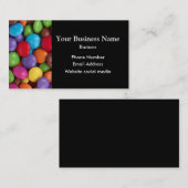 色数々ののキャンディまたは甘い柄 名刺 (正面/裏面)