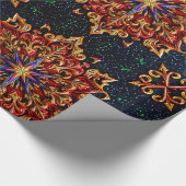 ~色数々ののクリスマス贈り物 ラッピングペーパー (角)