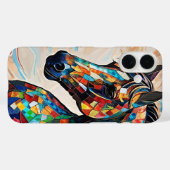 色数々ののステンドグラスのモザイク馬15 Case-Mate iPhoneケース (裏面 (横))