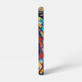 色数々ののステンドグラスのモザイク馬15 SAMSUNG GALAXYケース (左側面)