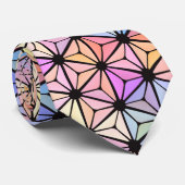 色数々ののステンドグラスの花 ネクタイ (ロール)