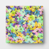 色数々ののステンドグラスの蘭 フォトプラーク (正面)