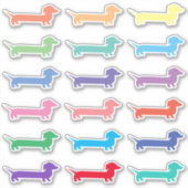 色数々ののダックスフント シール (正面)