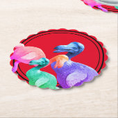 色数々ののドド紙コースター ペーパーコースター (アングル)