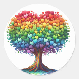 色数々ののハート形のステッカー ラウンドシール