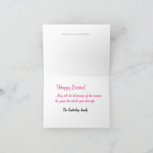 色数々ののパステルイースターエッグ シーズンカード (内部)