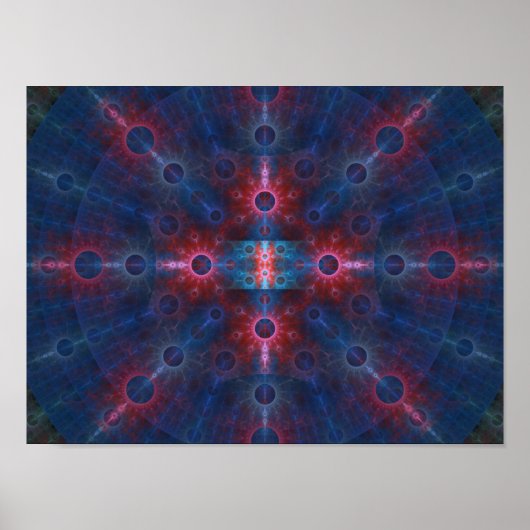 色数々ののフラクタル壁画 ポスター (正面)