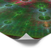 色数々ののフラクタル壁画 ポスター (角)