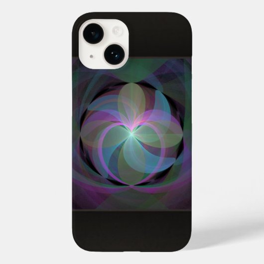 色数々ののフラクタル扇 Case-Mate iPhoneケース (裏面)