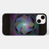 色数々ののフラクタル扇 Case-Mate iPhoneケース (裏面 (横))